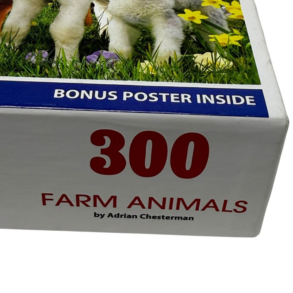 White Mountain Kids Farm Animals 300 Piece Puzzle Adrian Chesterman Complete - Picture 14 of 14